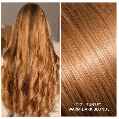 warm dark blonde hair extensions
