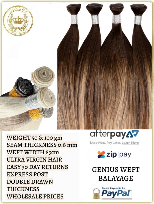 Balayage Genius Weft / Miracle Weft Hair Extensions 50 Grams