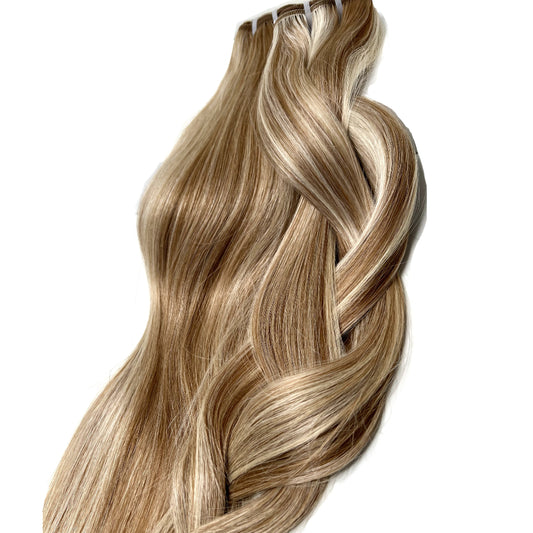 Foiled Russian Weft / Weave Hair Extensions 100 Grams
