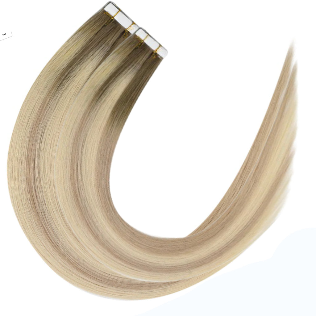 Root Stretch Extensions Premium Essentials Root Stretch Balayage Russian Tape hair extensions ...