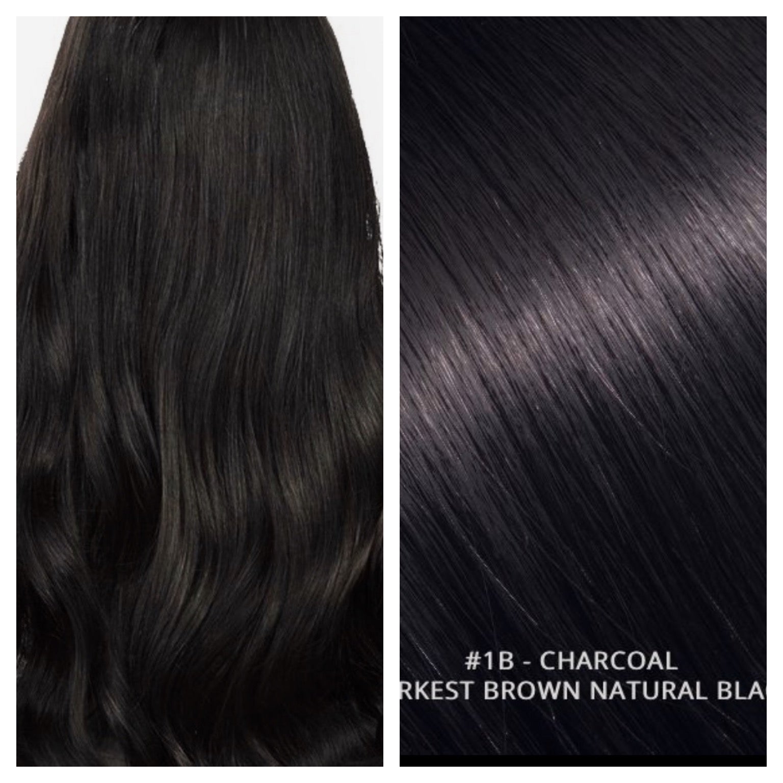 Russian micro bead hair extensions #1B - CHARCOAL - DARKEST BROWN NATURAL BLACK