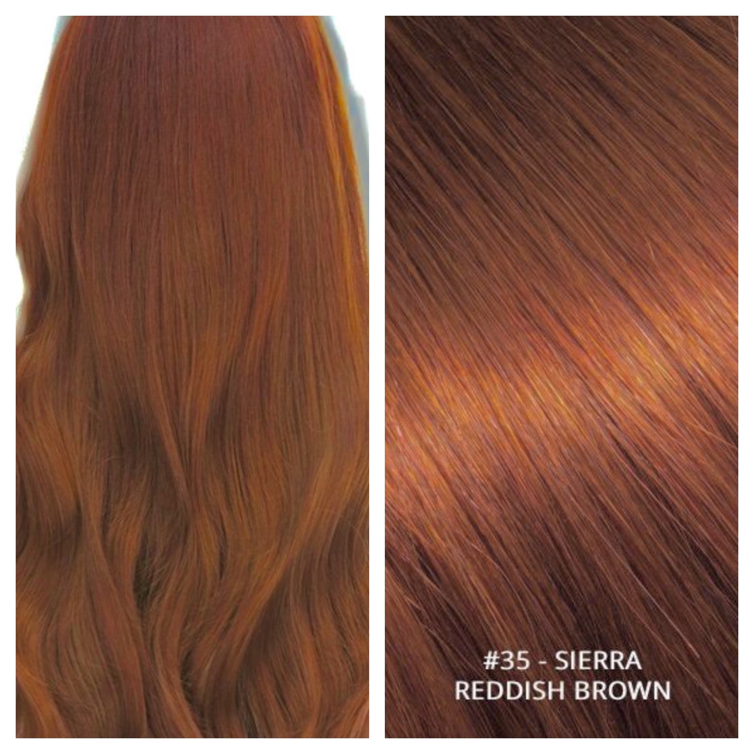 Russian micro bead hair extensions #35 - SIERRA - REDDISH BROWN