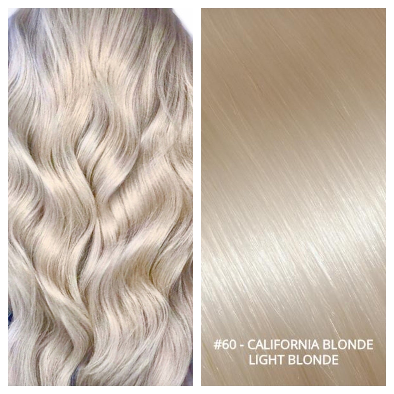 Russian weft weave hair extensions #60 - CALIFORNIA BLONDE - LIGHT BLONDE