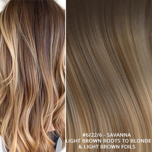 OMBRE / BALAYAGE LONG ROOT STRETCH - RUSSIAN WEFT / WEAVE HAIR EXTENSIONS 100 GRAMS
