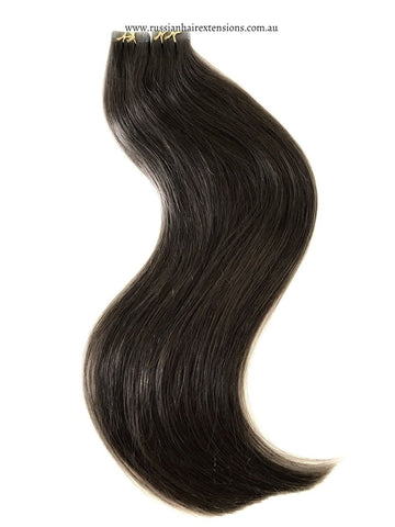 Virgin Russian Tape Hair Extensions Full Head - 40 pieces - 100 grams